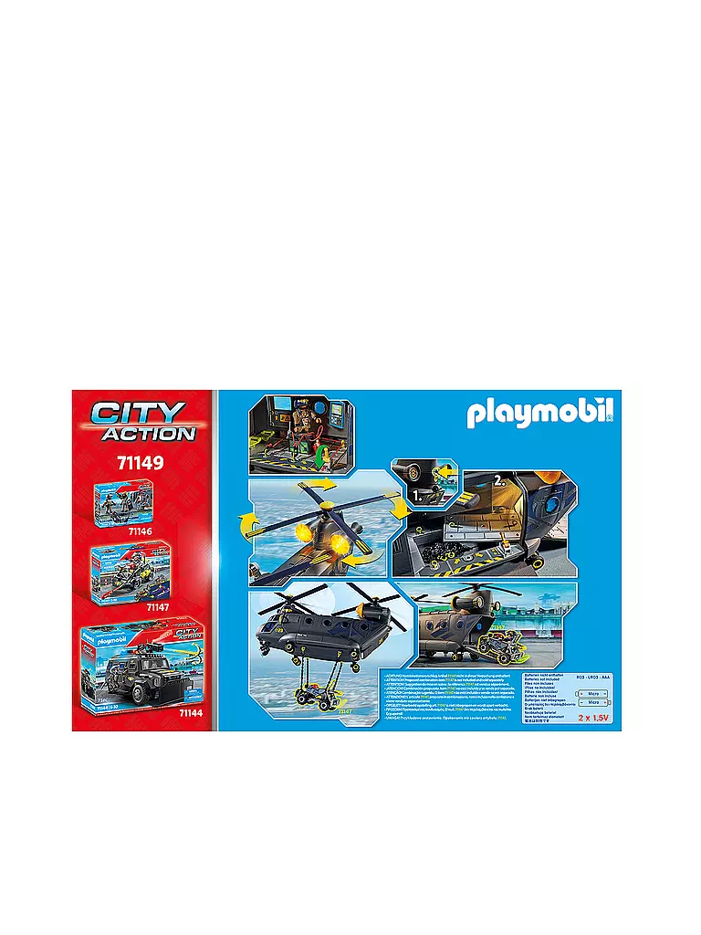 PLAYMOBIL City Action SWAT Rettungsflugzeug 71149 Keine Farbe